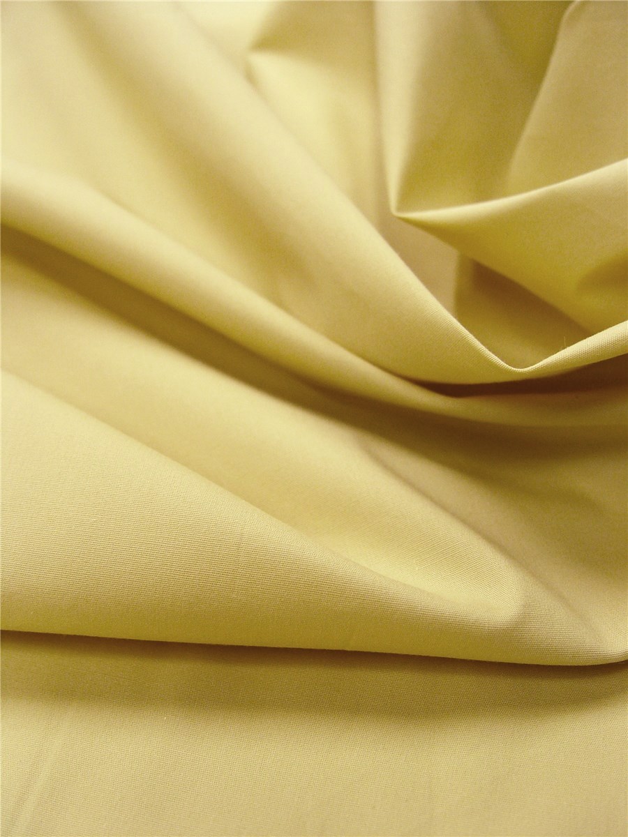 Popeline Extensible Coton peigné - Uni - Paille