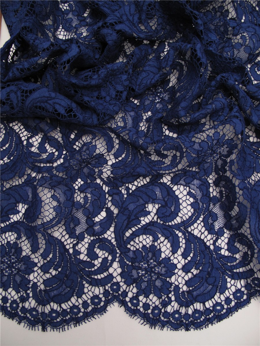 Dentelle de Calais - Aldon - Bleu Outremer - 85 cm