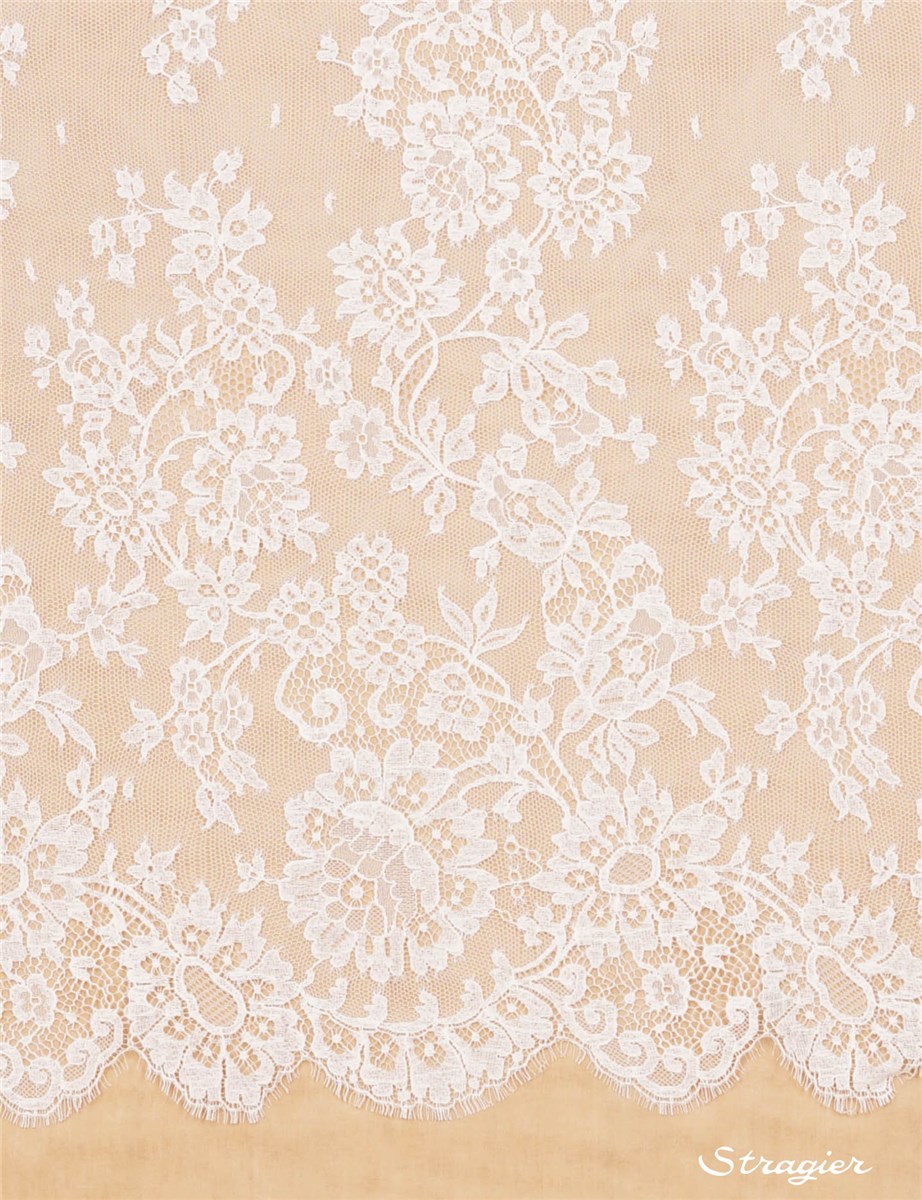 Dentelle de Calais - Passiflora - Ivoire Stragier - 115 cm