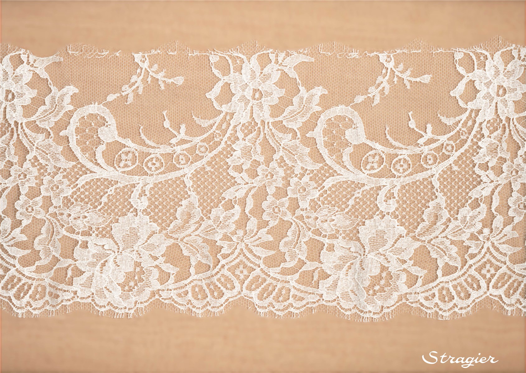 Calais Lace - Ombline - Stragier Ivory - 21 cm