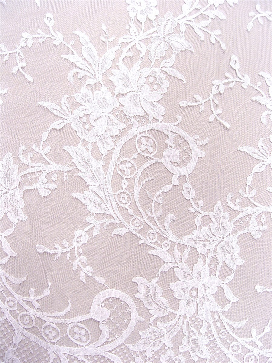 Dentelle de Calais - Ombline - Blanc Optique Stragier - 175 cm