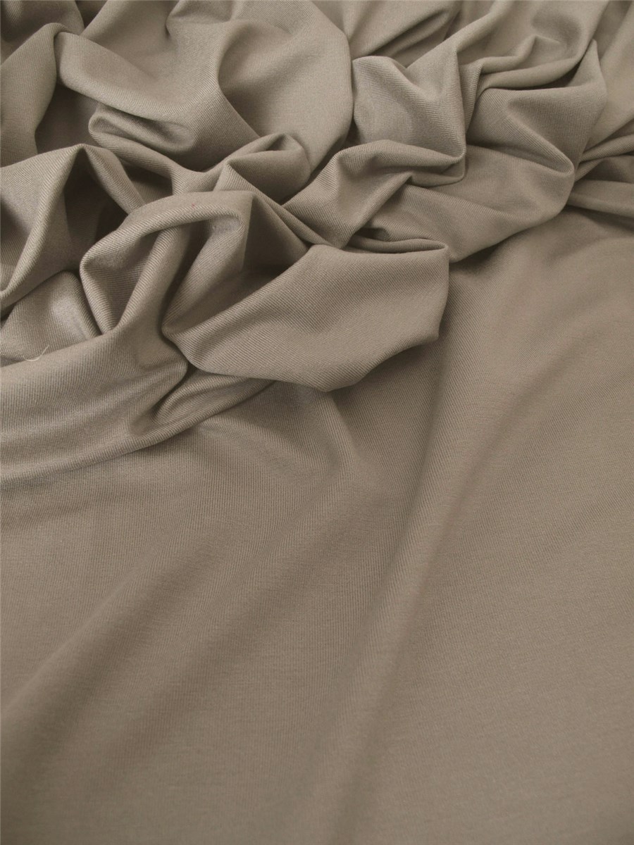 Knitted Fabric - silky - stretch - Plain - Gris Taupé