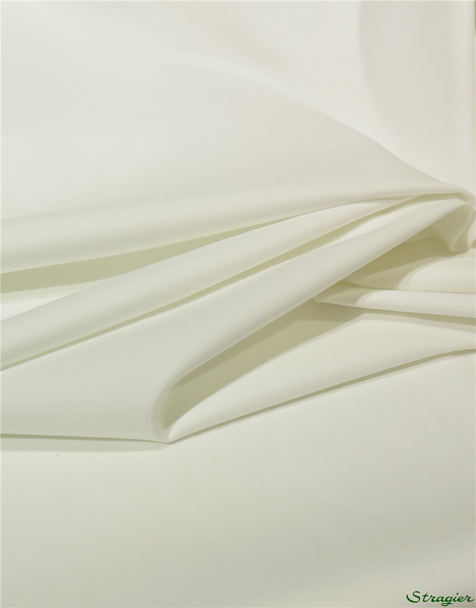Coton Sergé léger émerisé - Uni - Blanc