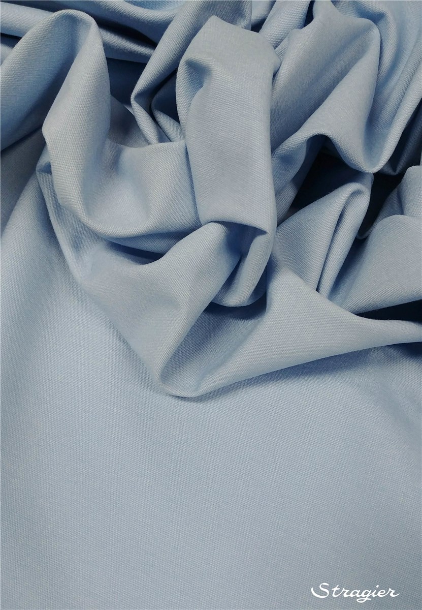 Toile de Coton grattée - Uni - Bleu Ciel 