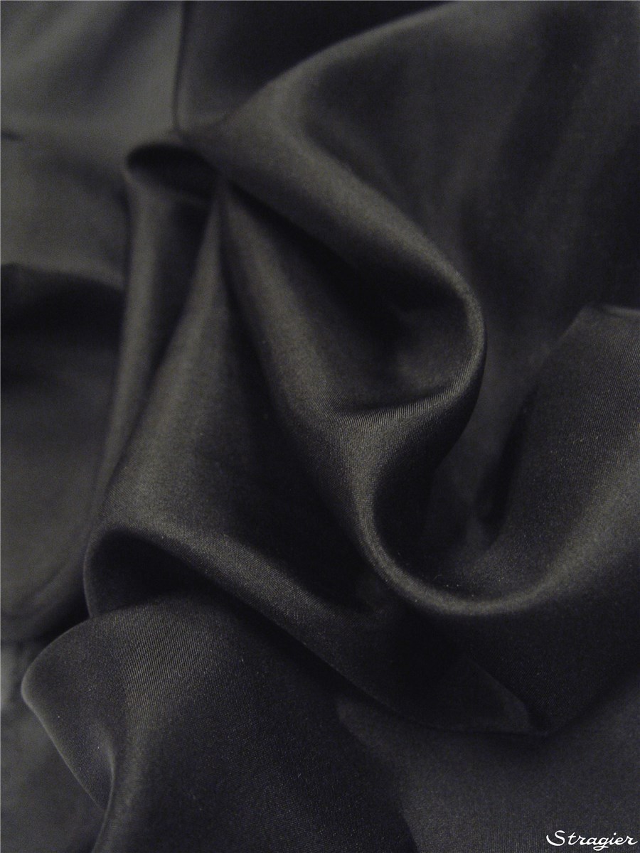 Pongé de Soie - Uni - Black 