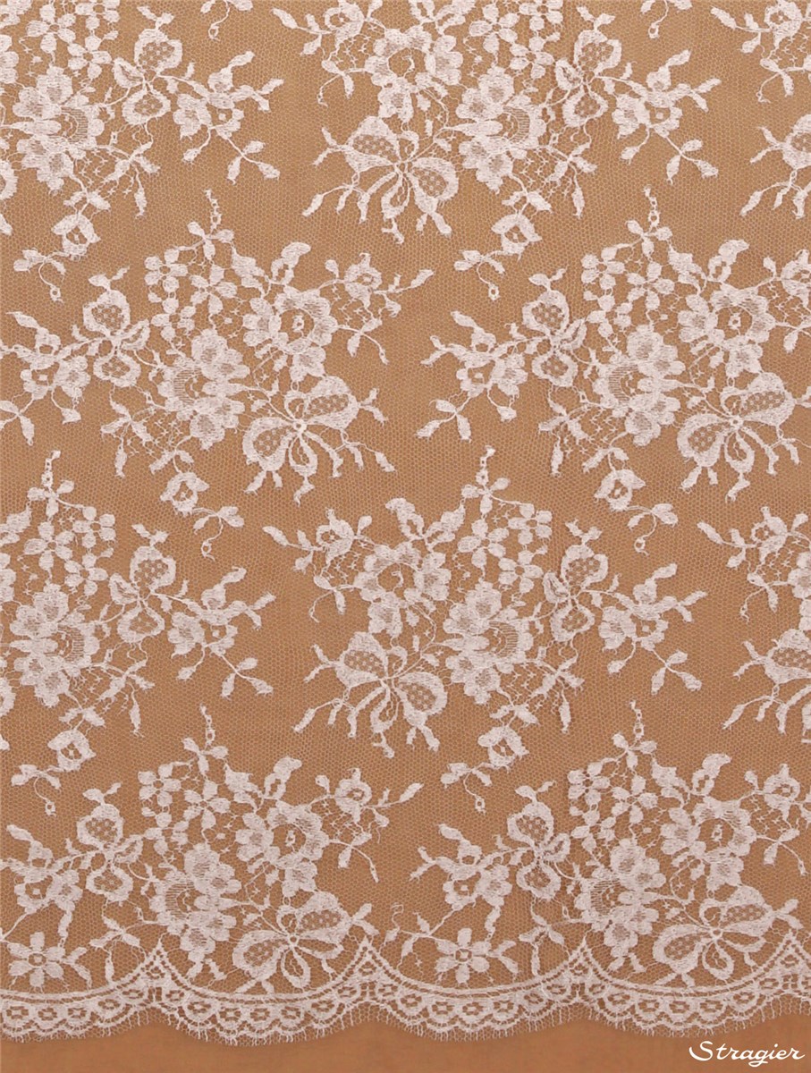 Dentelle de Calais - Milianie - Blanc Optique Stragier - 92 cm