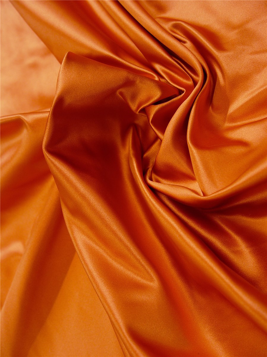 Satin duchesse 100% Soie (8 fils) - Uni - Orange