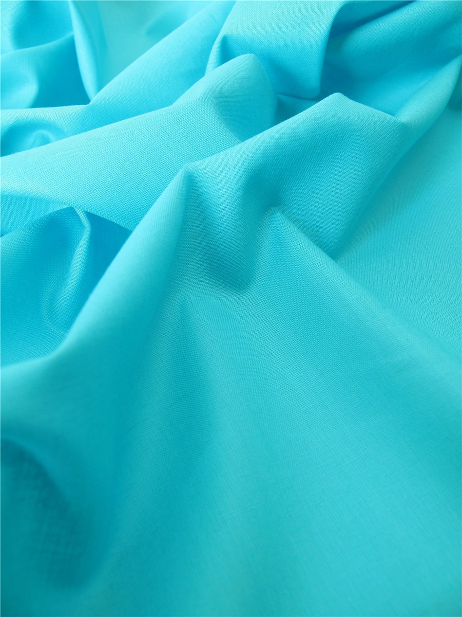 Popeline 32 fils/cm - uni - Turquoise 