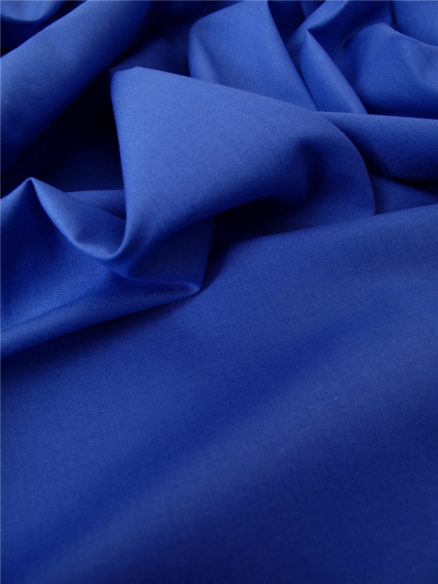 Poplin 32 threads/cm - Plain - Bleu Roi