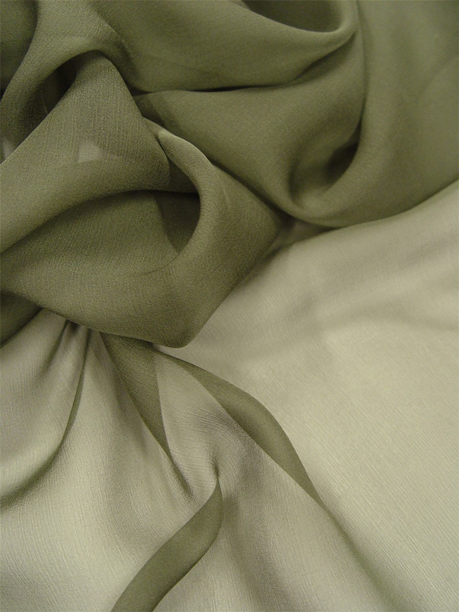 Silk Chiffon - Plain - Foret - 150 cm