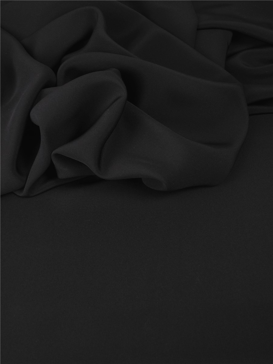 Drap de Soie lourd - uni - Noir