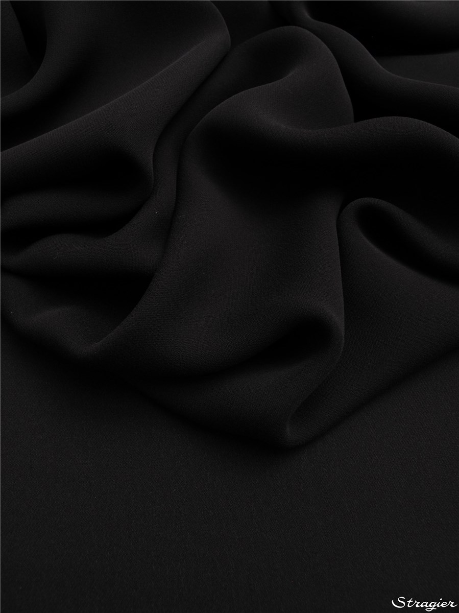 Double Silk Georgette - Plain - Black