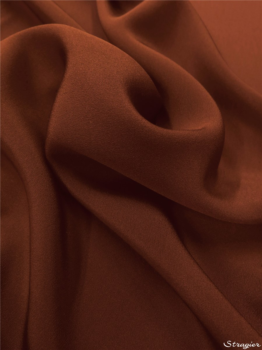 Silk Marocain Crepe - Plain - Chocolat