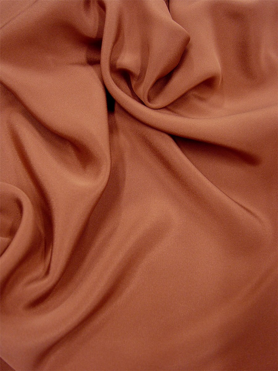 Silk Cloth - Plain - Acajou