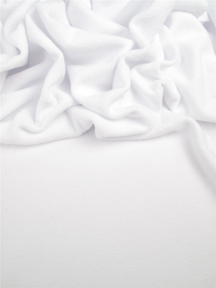 Molleton bouclettes - uni - Blanc