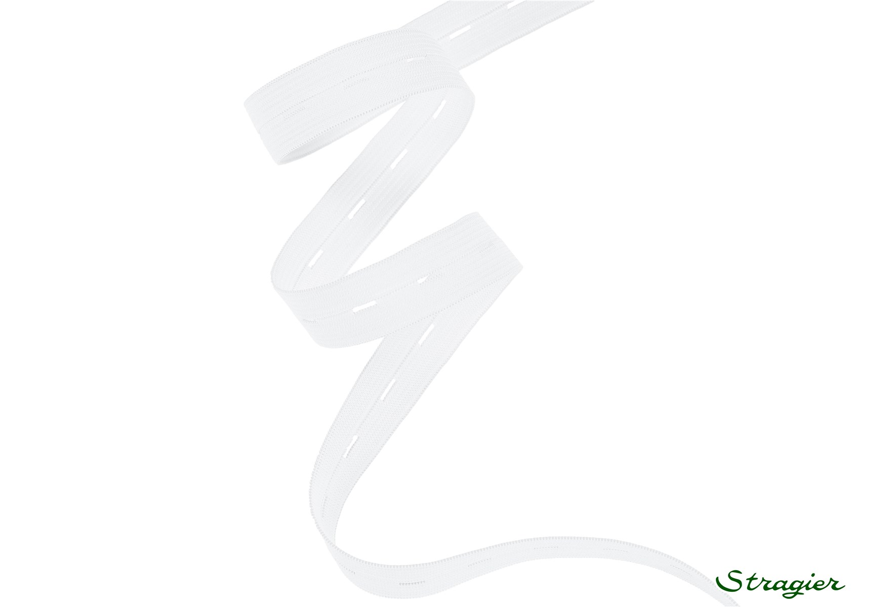 Buttonhole Knitted Elastic Tape - Plain - Blanc Ecru