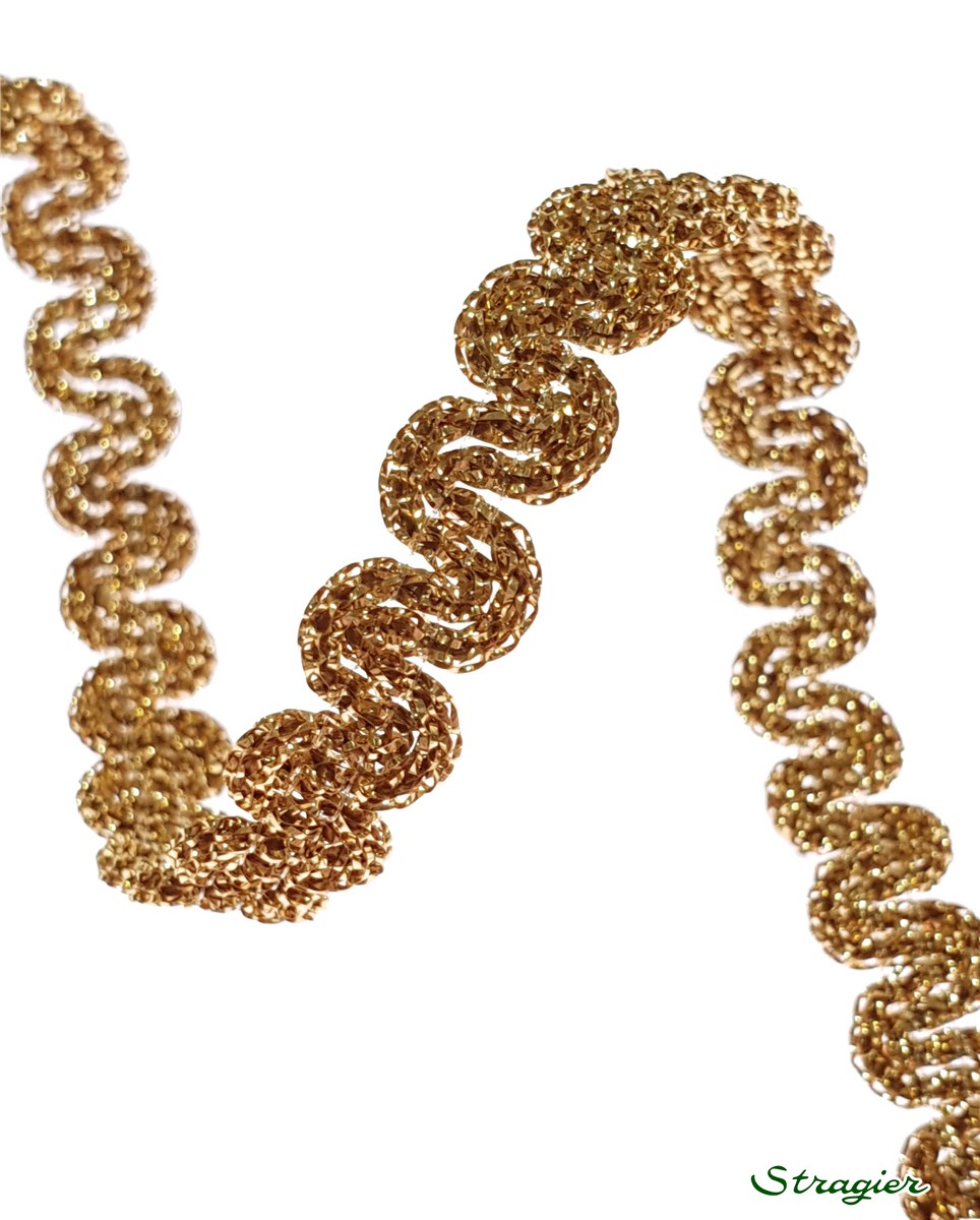 Galon de passementerie - uni - Or foncé - 8 mm