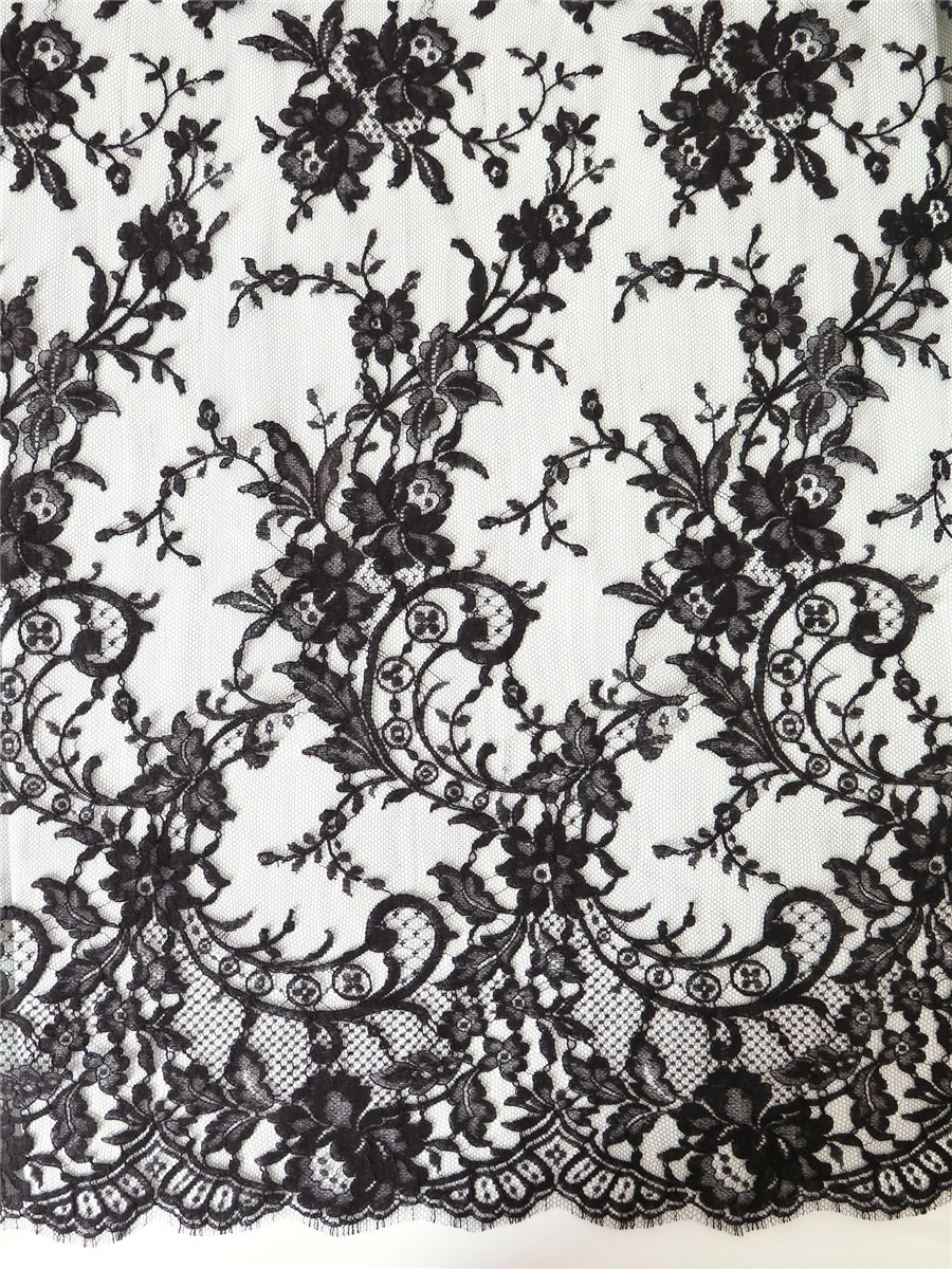 Dentelle de Calais - Ombline - Noir - 175 cm