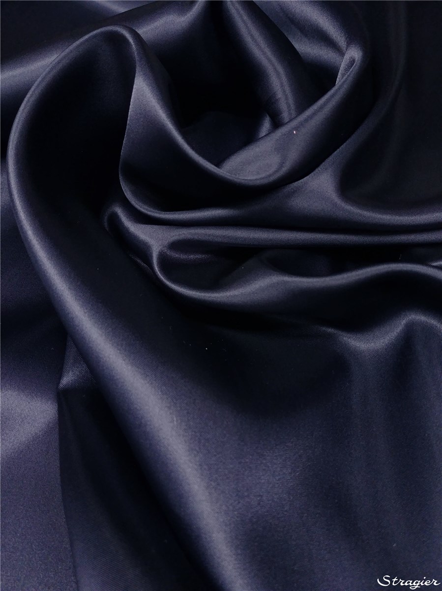 Satin Lining - Plain - Marine