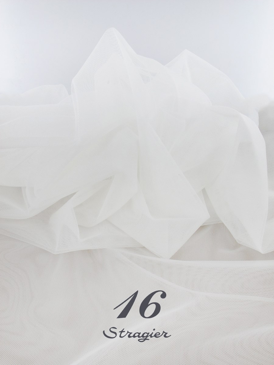 Tulle Stretch - uni - Porcelaine Stragier