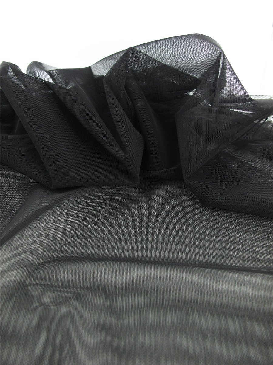 Tulle Stretch - uni - Noir