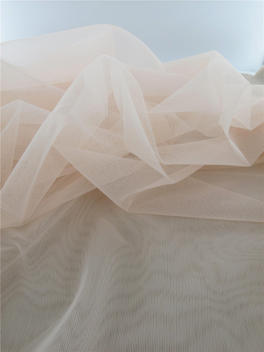 Tulle - Stretch - Plain - Peau rose pâle