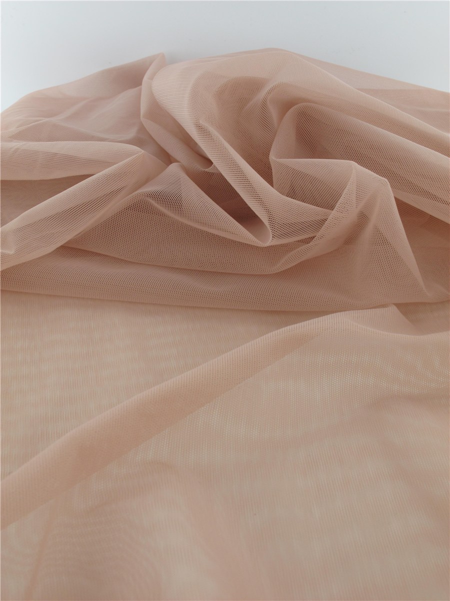 Tulle Stretch - uni - Peau rosée