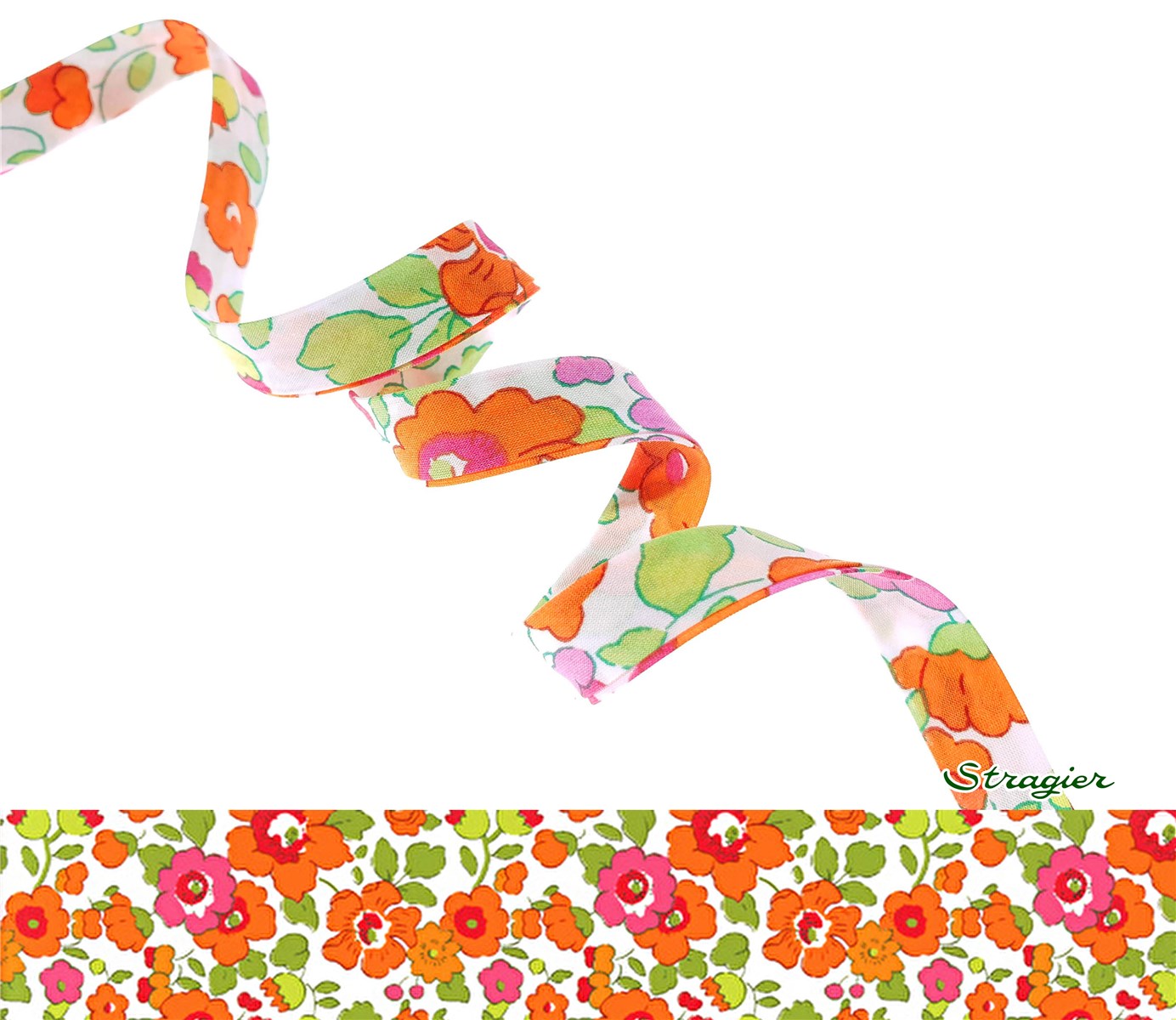 Liberty Bias Binding - 2019 Betsy - Mandarine - 10 mm