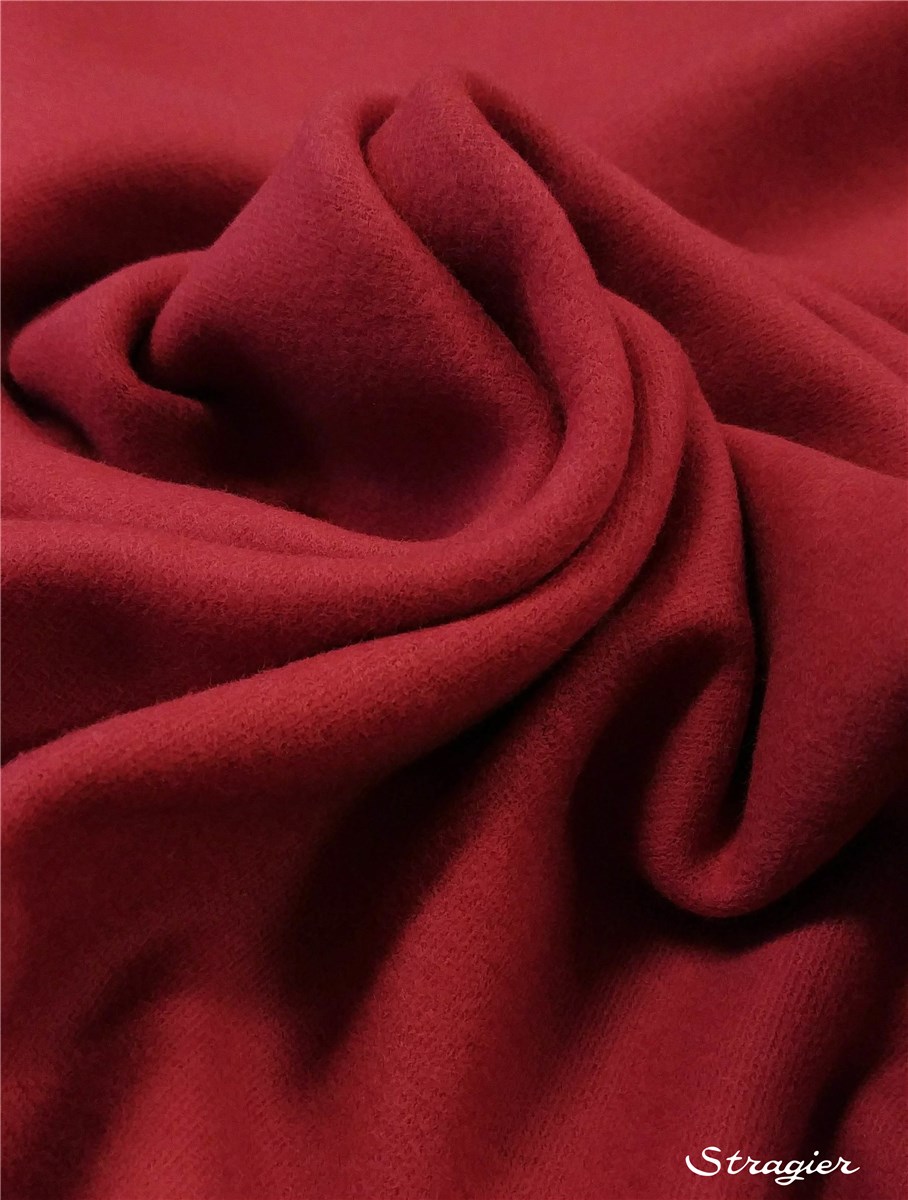 Knitted Fabric - Sweatshirt - extra quality - Plain - Rouge Cerise