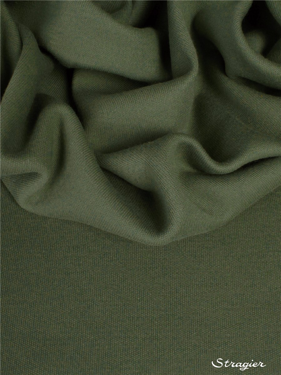 Knitted Fabric - Sweatshirt - extra quality - Plain - Khaki