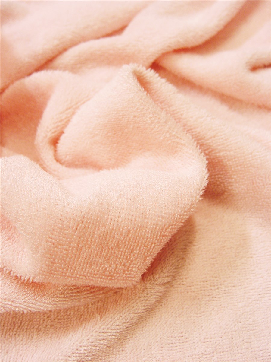 Eponge moelleux en Bambou - uni - Rose clair