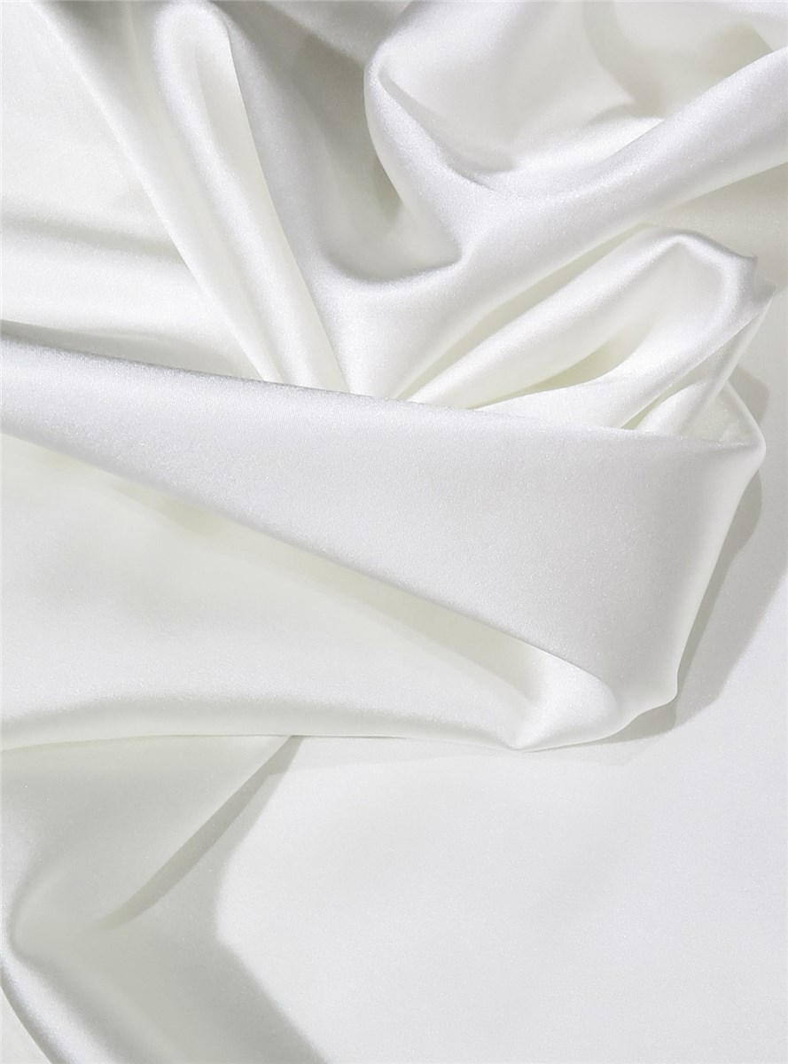 Silk Satin - stretch - Plain - White