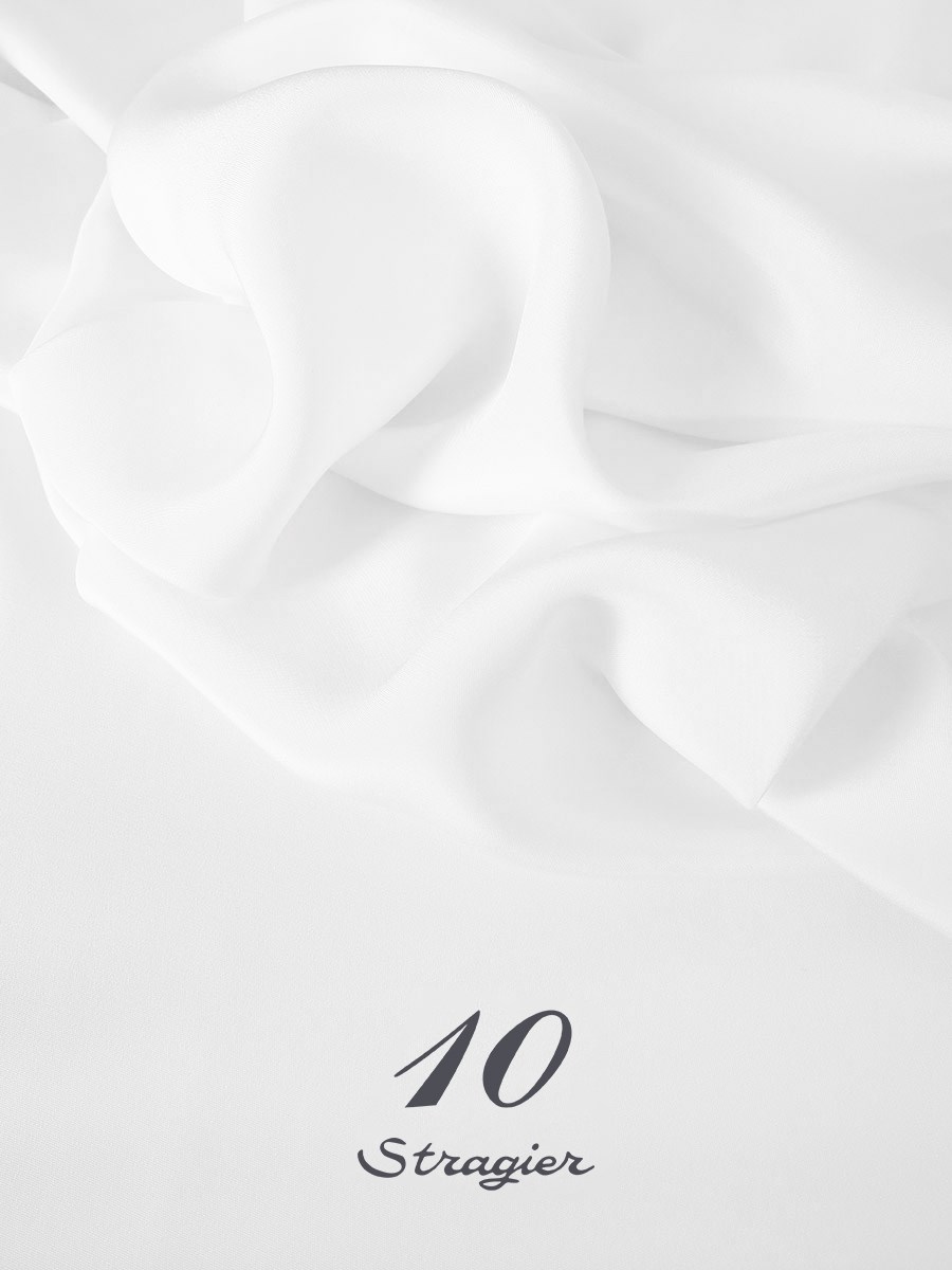 Crêpe Marocain en Soie - Uni - Blanc optique Stragier 