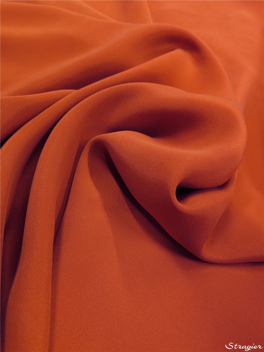 Crêpe Marocain - Uni - Clay