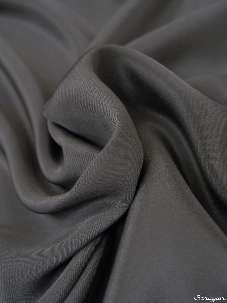 Silk Marocain Crepe - Plain - Shadow