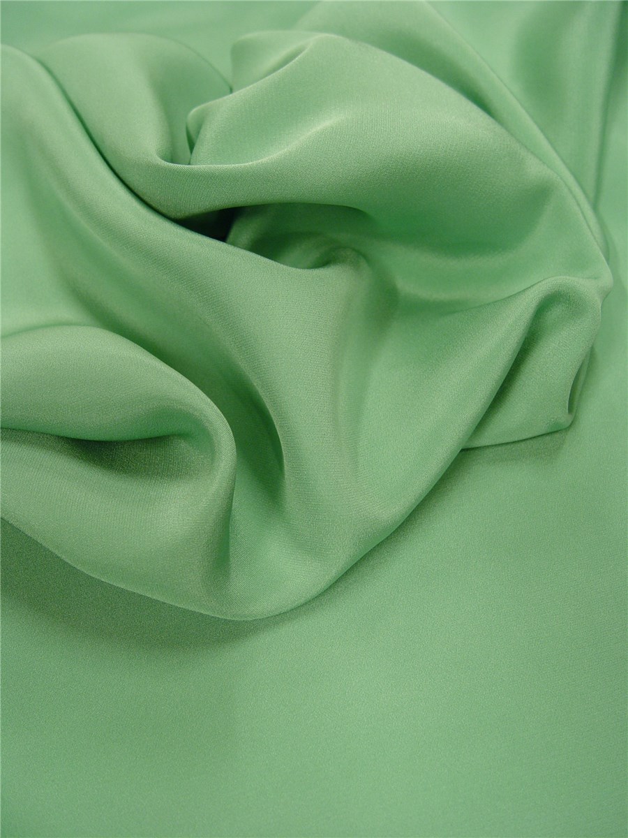 Silk Marocain Crepe - Plain - Jade