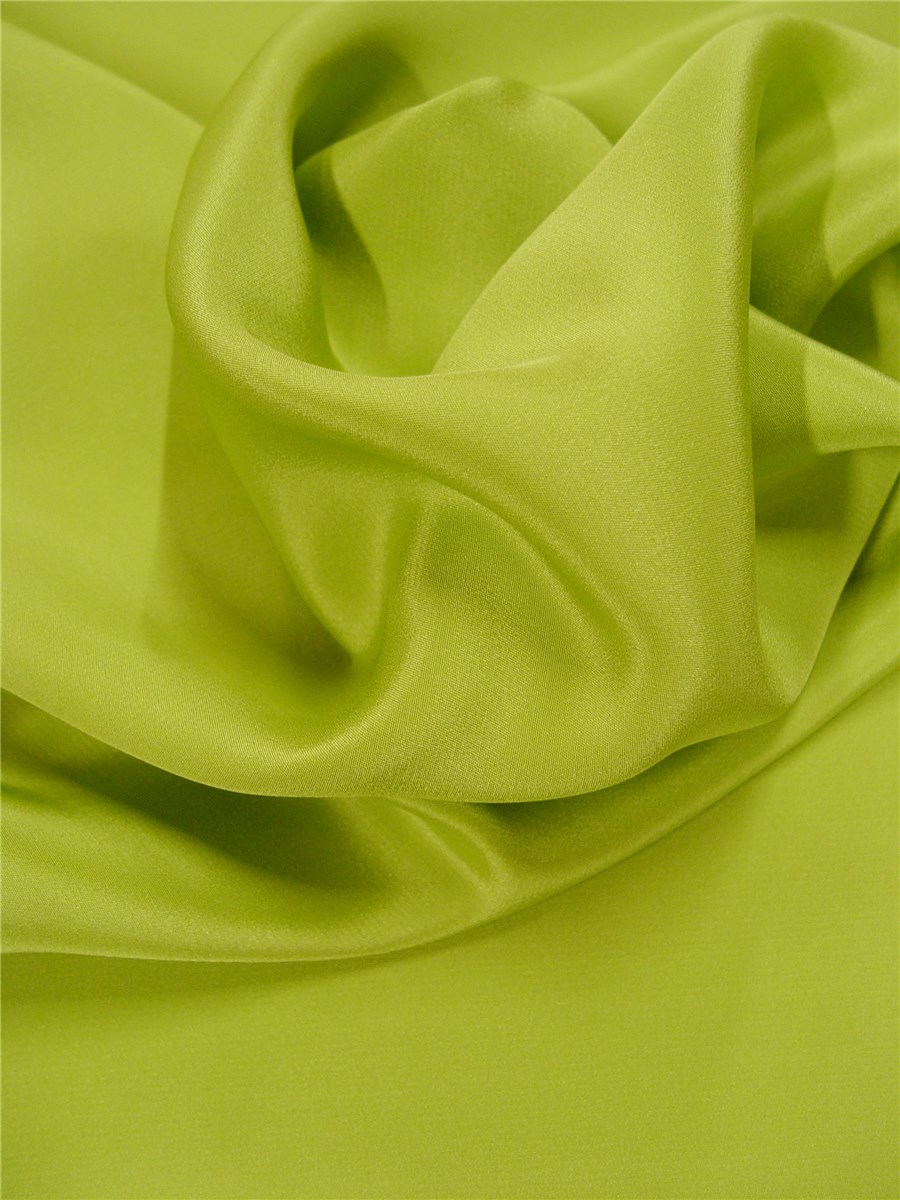 Silk Marocain Crepe - Plain - Lime