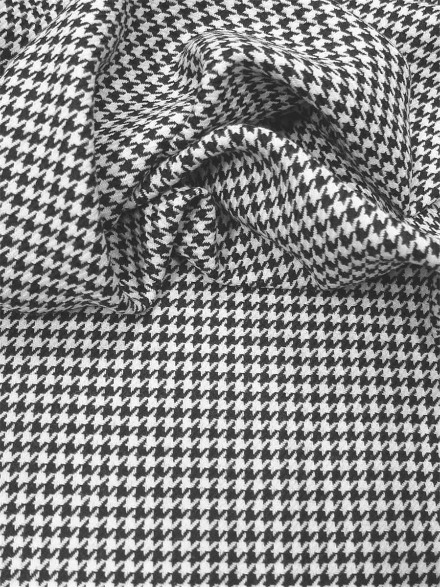 Pure Wool - Pied de Coq - Noir & Blanc cassé