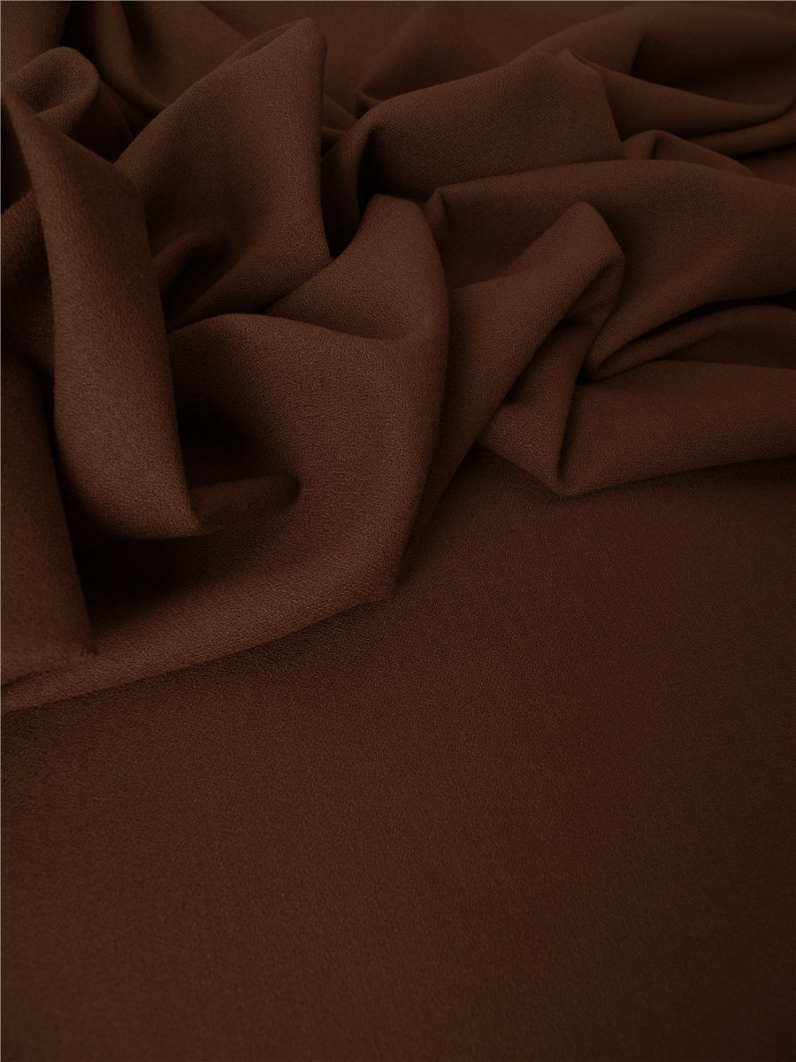 Pure Wool Crepe - Plain - Havane