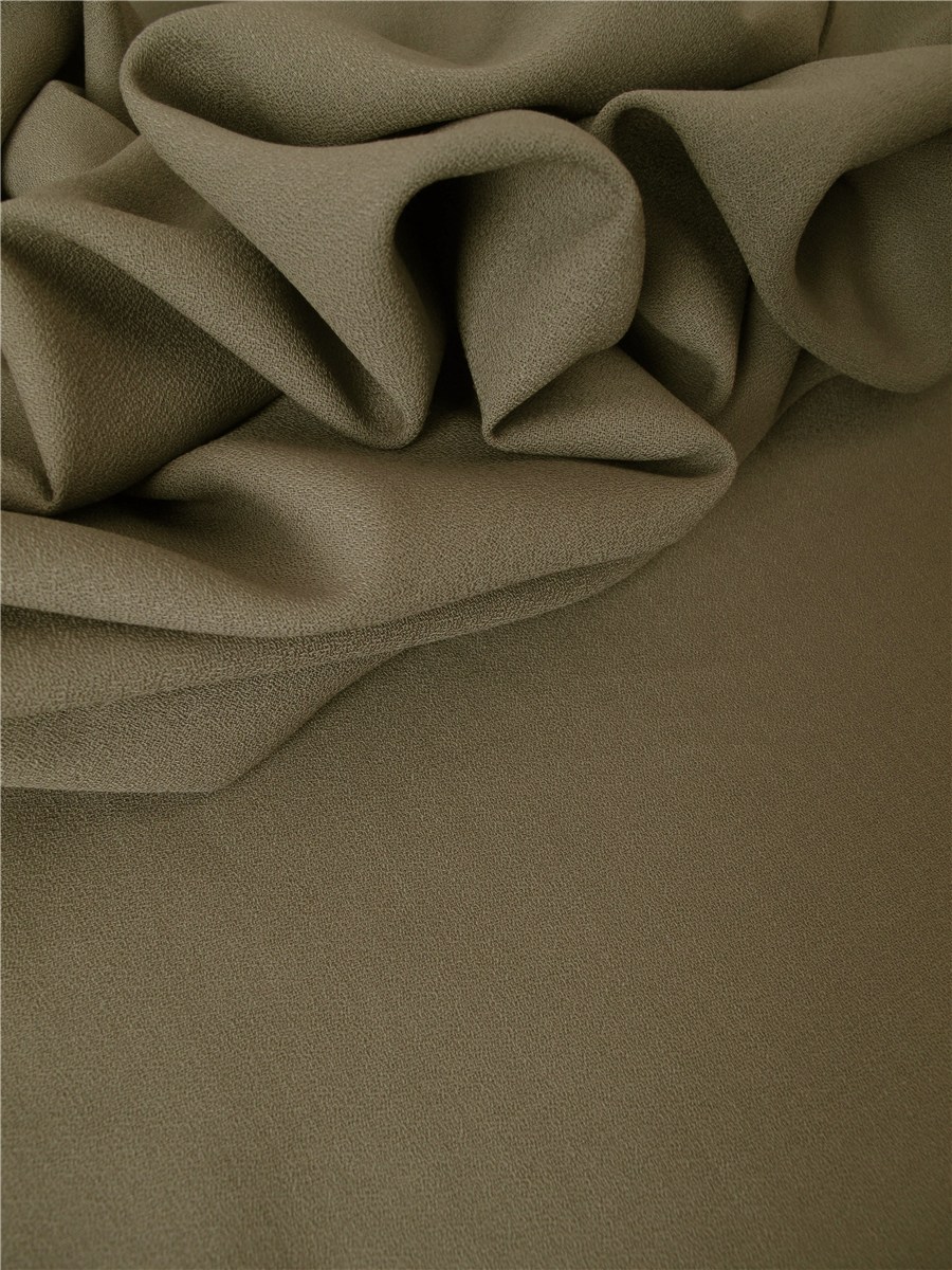 Pure Wool Crepe - Plain - Lichen