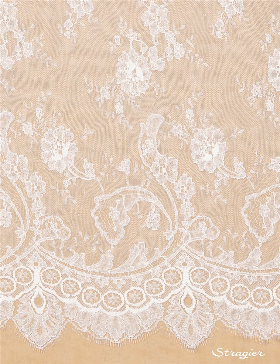 Dentelle Chantilly - Aurore - Ivoire Stragier - 90 cm