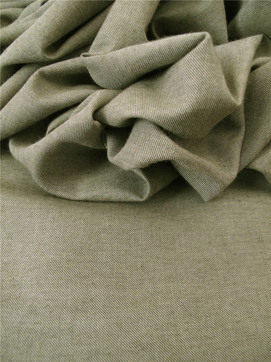 Sample 7x10 cm - CotonTwill - light - Plain - Vert Fougère