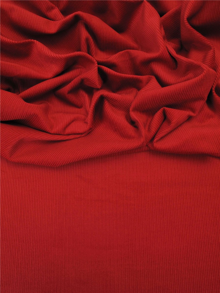Velours milleraies Extra - Uni - Rouge Peony