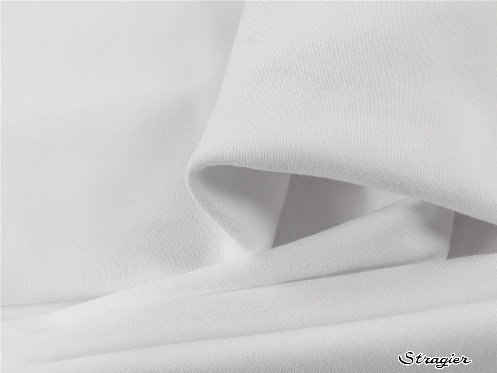 Knitted Fabric - Sweatshirt - extra quality - Plain - Blanc