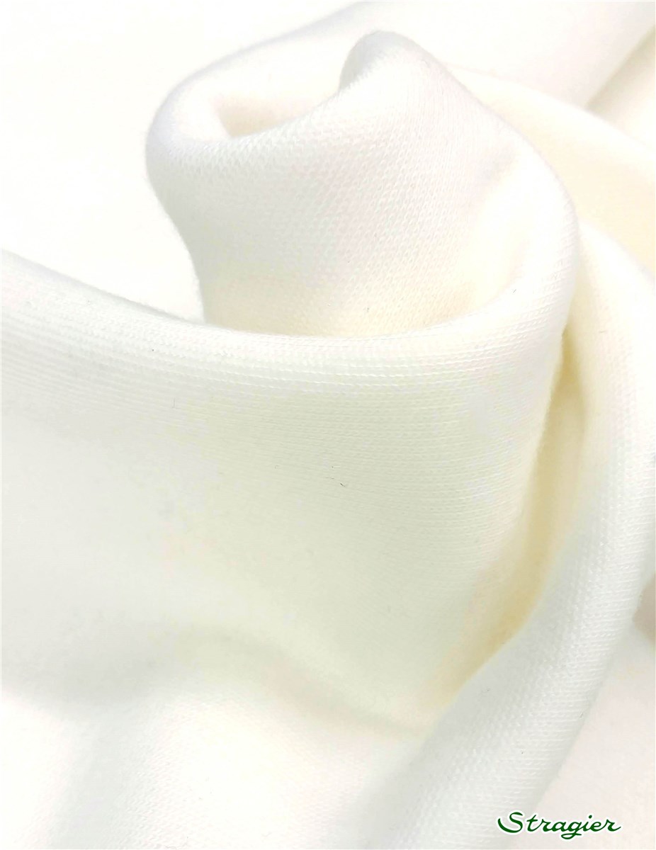 Knitted Fabric - Sweatshirt - extra quality - Plain - Porcelaine