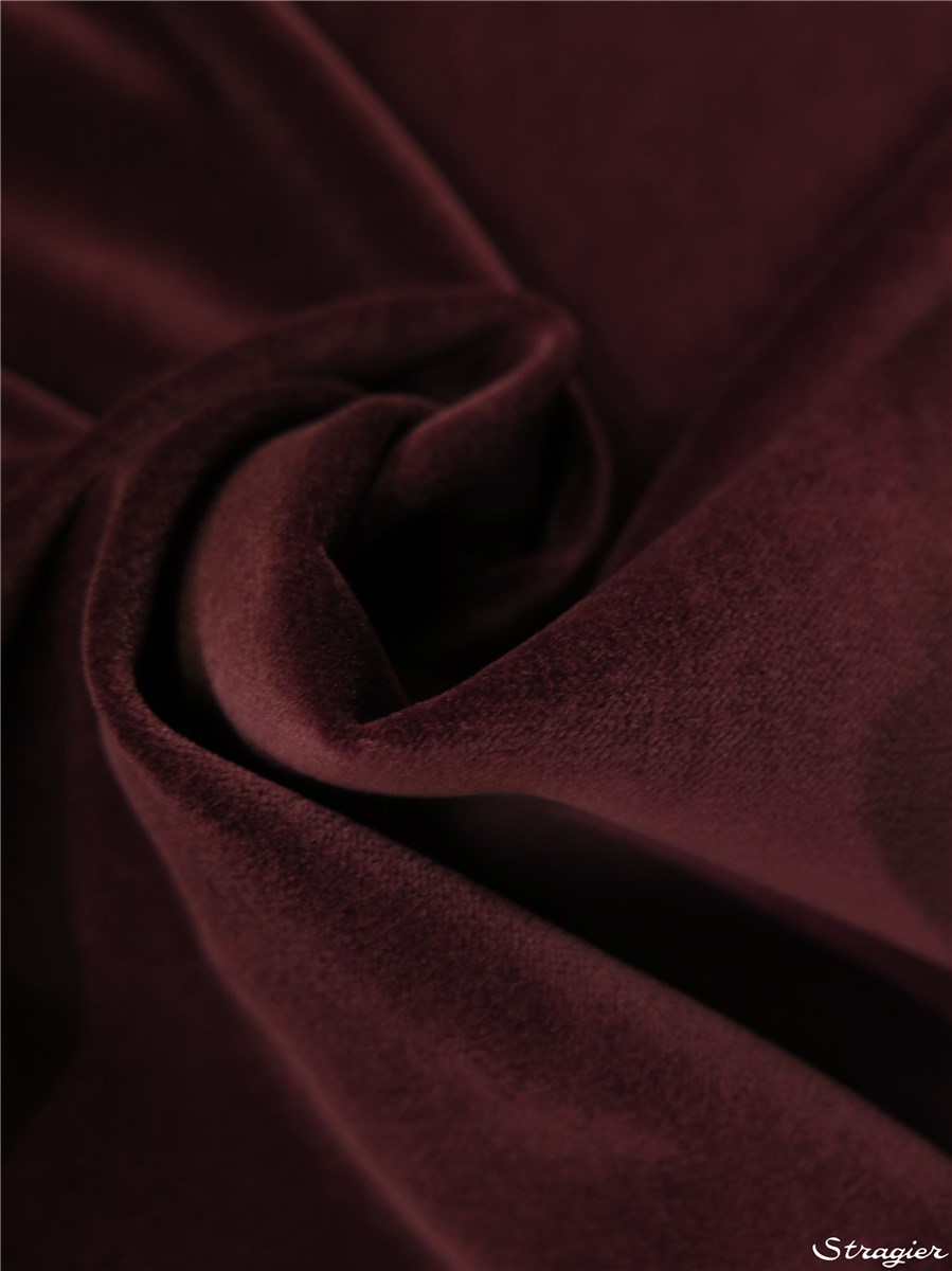 Velours lisse Miracle - uni - Bourgogne 