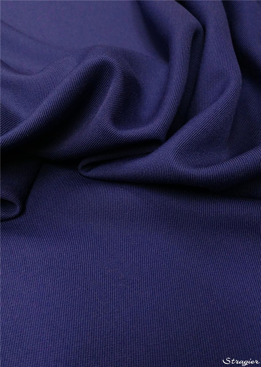 Gabardine de laine mélangée - Uni - Bleu Ocean 