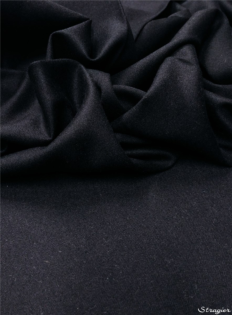 Gabardine Pure Laine - Uni - Marine foncé 