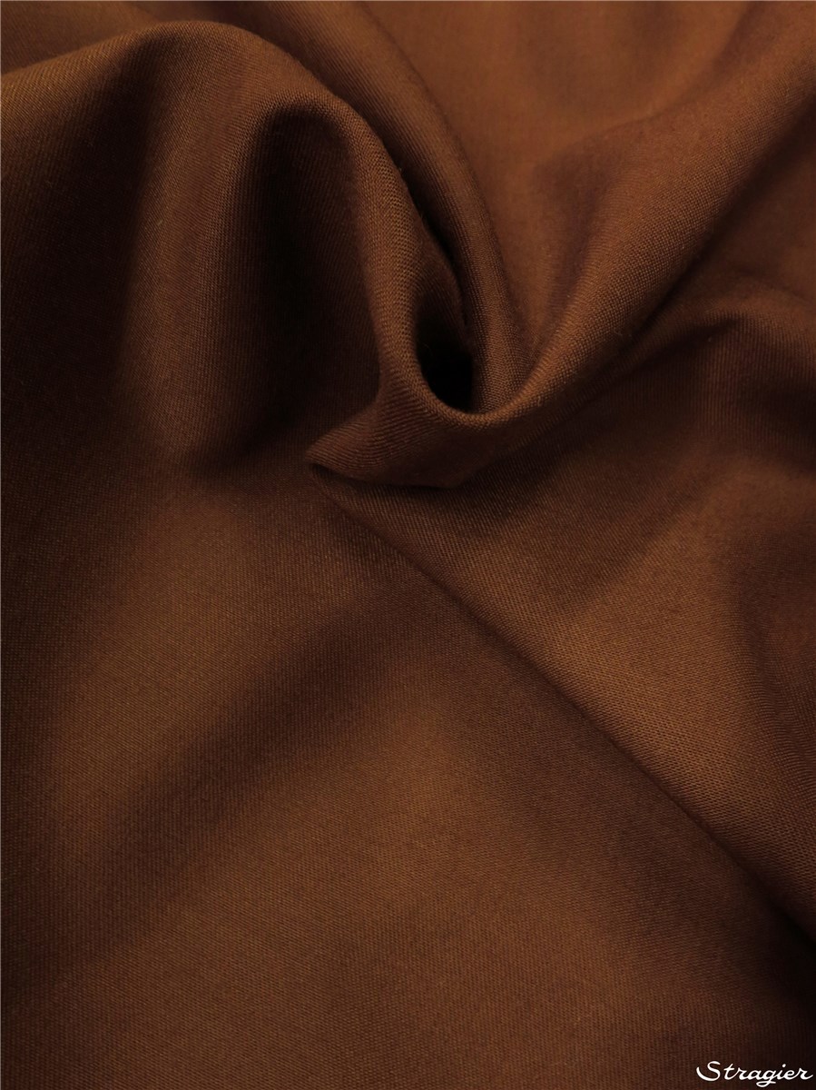 Pure Wool Gabardine - Plain - Havane