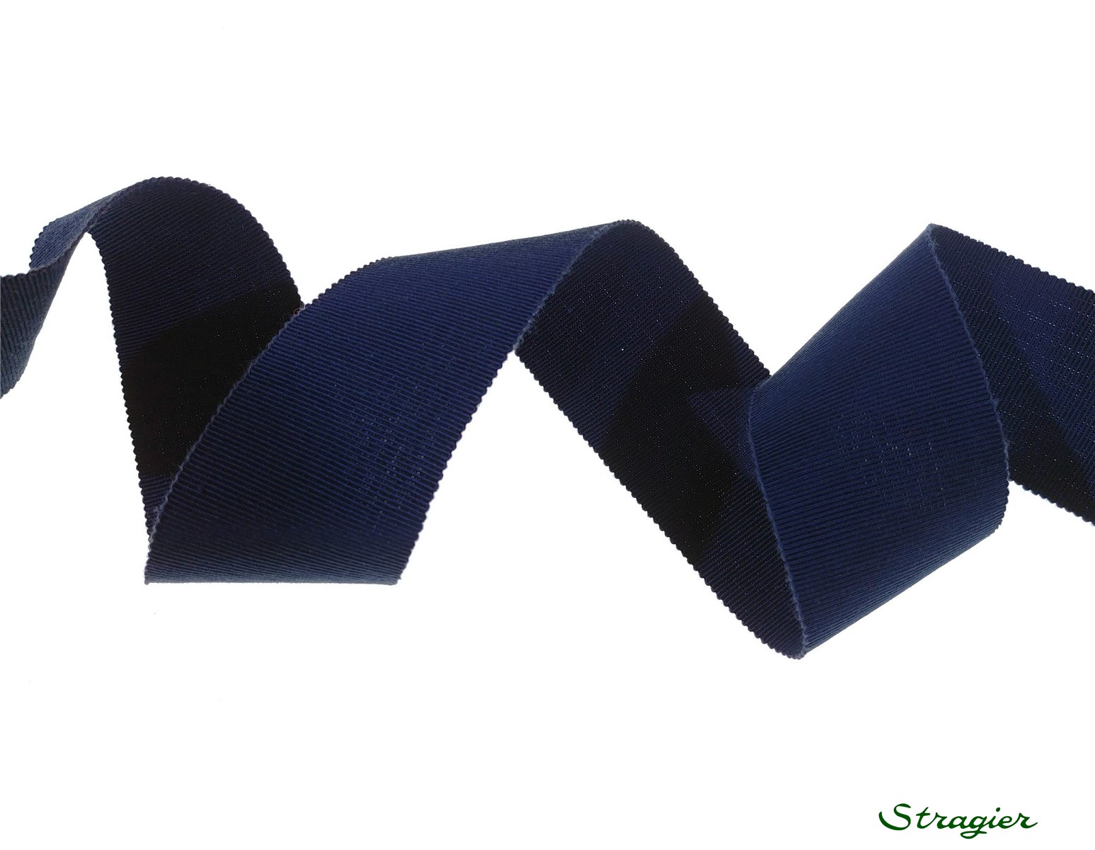 Grosgrain "Savoir-Faire" - Plain - Marine - 38 mm